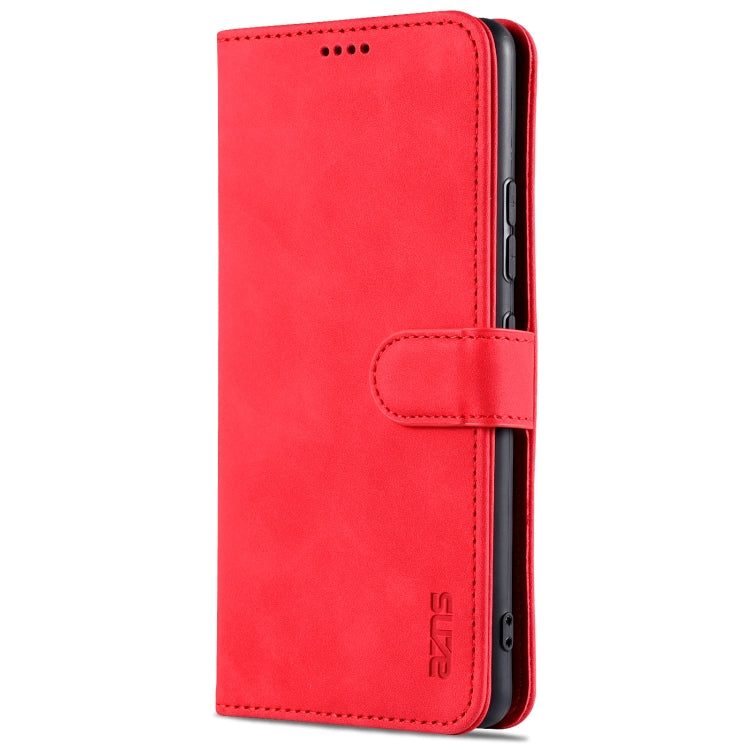 For Samsung Galaxy A42 5G AZNS Skin Feel Calf Texture Horizontal Flip Leather Case with Card Slots & Holder & Wallet