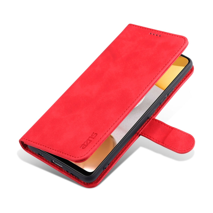 For Samsung Galaxy A42 5G AZNS Skin Feel Calf Texture Horizontal Flip Leather Case with Card Slots & Holder & Wallet