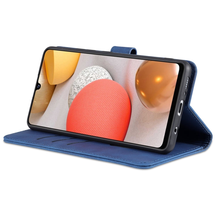 For Samsung Galaxy A42 5G AZNS Skin Feel Calf Texture Horizontal Flip Leather Case with Card Slots & Holder & Wallet