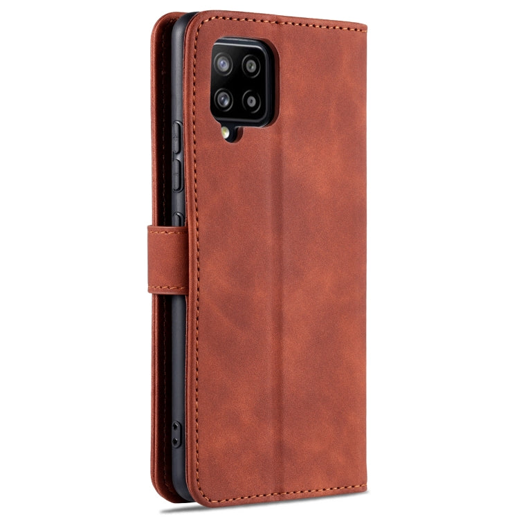 For Samsung Galaxy A42 5G AZNS Skin Feel Calf Texture Horizontal Flip Leather Case with Card Slots & Holder & Wallet