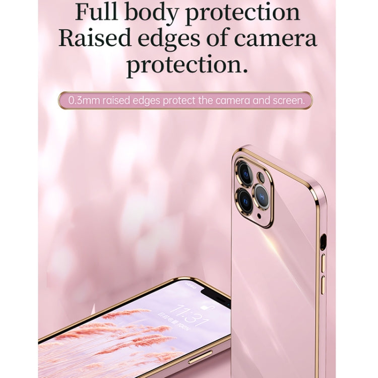 For iPhone 11 Pro Max XINLI Straight 6D Plating Gold Edge TPU Shockproof Case with Ring Holder