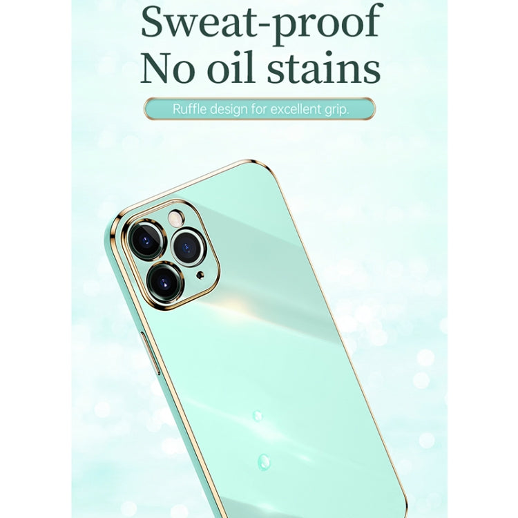 For iPhone 11 Pro Max XINLI Straight 6D Plating Gold Edge TPU Shockproof Case with Ring Holder