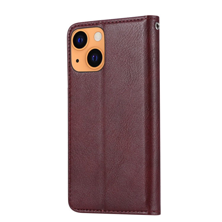 For iPhone 13 mini Knead Skin Texture Horizontal Flip Leather Case with Photo Frame & Holder & Card Slots & Wallet