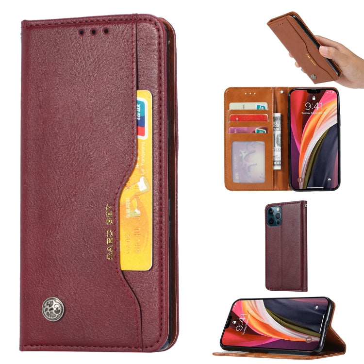 For iPhone 13 Pro Knead Skin Texture Horizontal Flip Leather Case with Photo Frame & Holder & Card Slots & Wallet