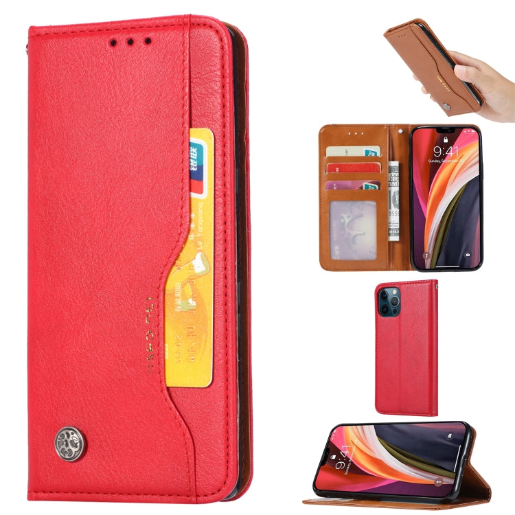 For iPhone 13 Pro Max Knead Skin Texture Horizontal Flip Leather Case with Photo Frame & Holder & Card Slots & Wallet