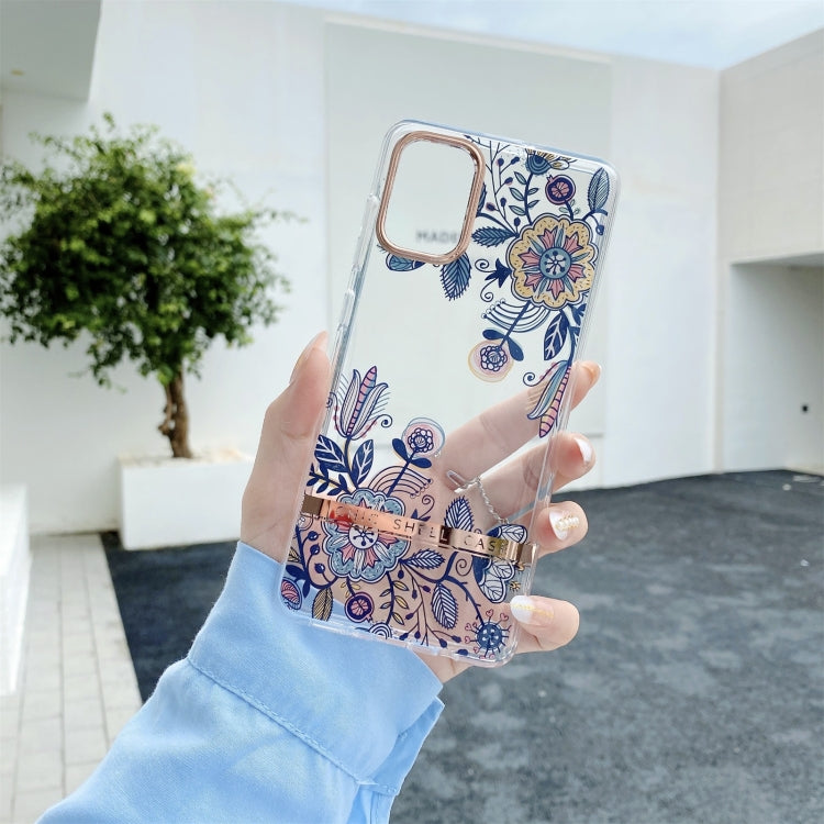 For Samsung Galaxy S20 Ultra High Translucent Electroplating Flower Pattern TPU + PC Shockproof Case