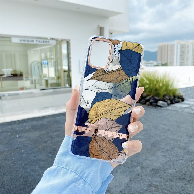 For Samsung Galaxy A71 4G High Translucent Electroplating Flower Pattern TPU + PC Shockproof Case