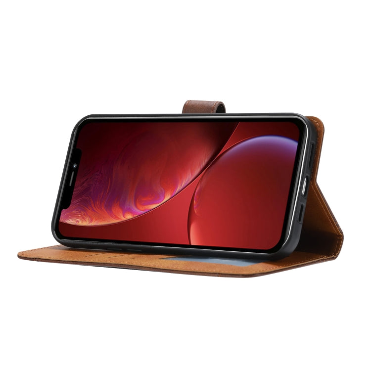 For iPhone 13 Calf Texture Double Fold Clasp Horizontal Flip Leather Case with Photo Frame & Holder & Card Slots & Wallet