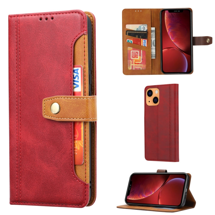 For iPhone 13 Calf Texture Double Fold Clasp Horizontal Flip Leather Case with Photo Frame & Holder & Card Slots & Wallet