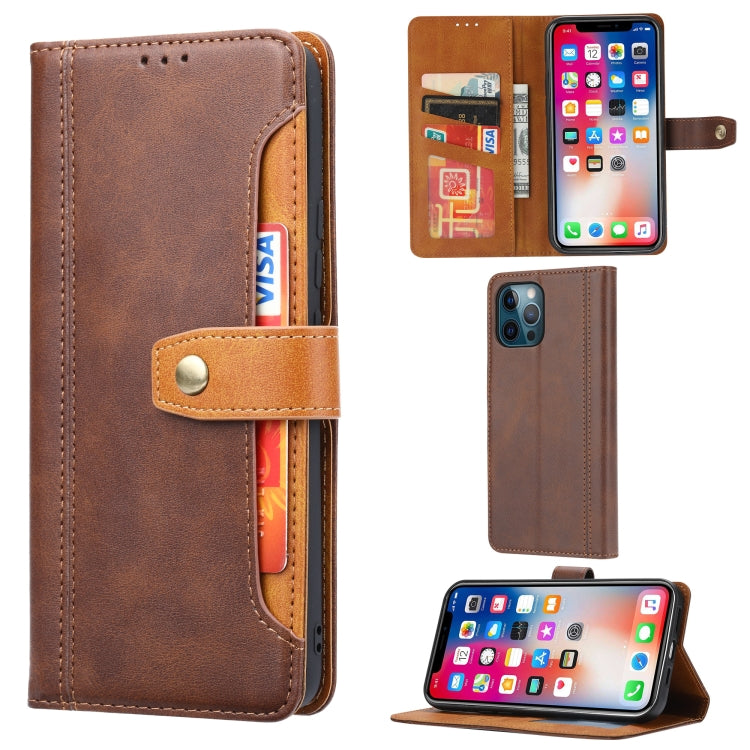 For iPhone 13 Pro Calf Texture Double Fold Clasp Horizontal Flip Leather Case with Photo Frame & Holder & Card Slots & Wallet