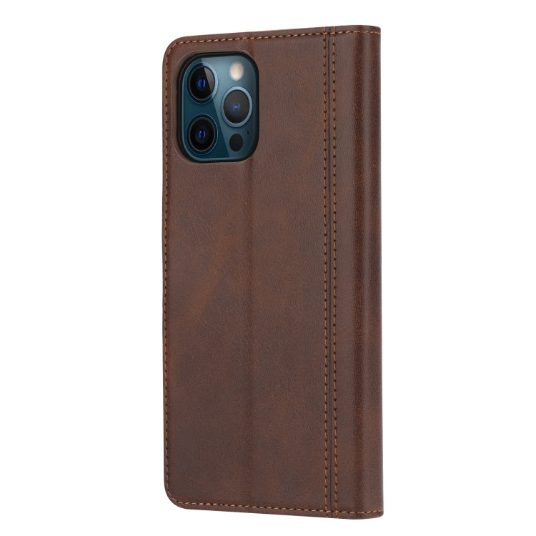 For iPhone 13 Pro Calf Texture Double Fold Clasp Horizontal Flip Leather Case with Photo Frame & Holder & Card Slots & Wallet