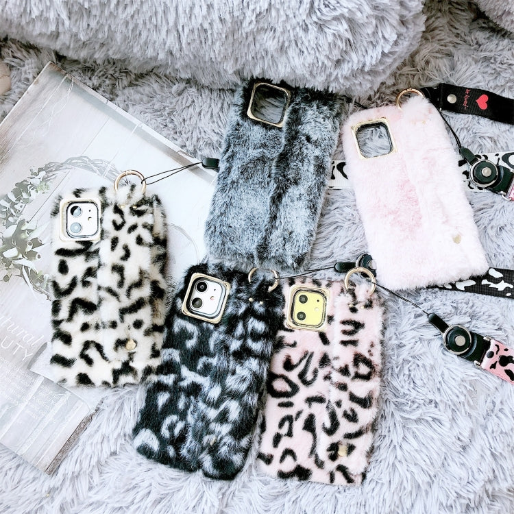 For iPhone 11 Plush Phone Protect Case with Wrist Strap Sling