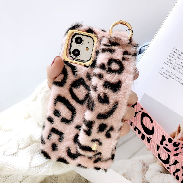 For iPhone 11 Plush Phone Protect Case with Wrist Strap Sling