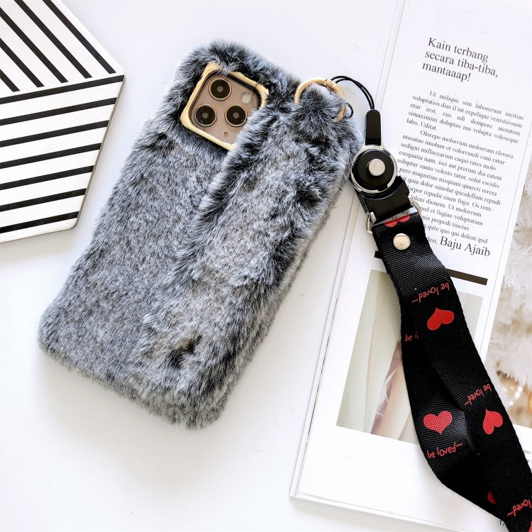 For iPhone 11 Pro Plush Phone Protect Case with Wrist Strap Sling