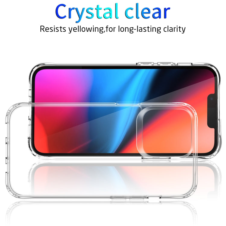 For iPhone 13 Clear Crystal Acrylic +TPU Four-corner Shockproof Case(Transparent)