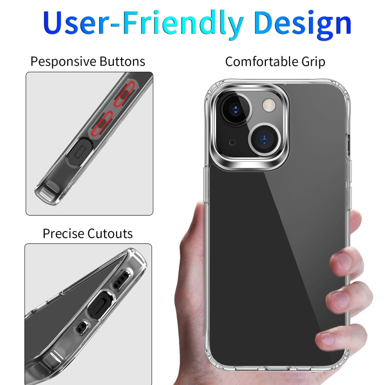For iPhone 13 Clear Crystal Acrylic +TPU Four-corner Shockproof Case(Transparent)