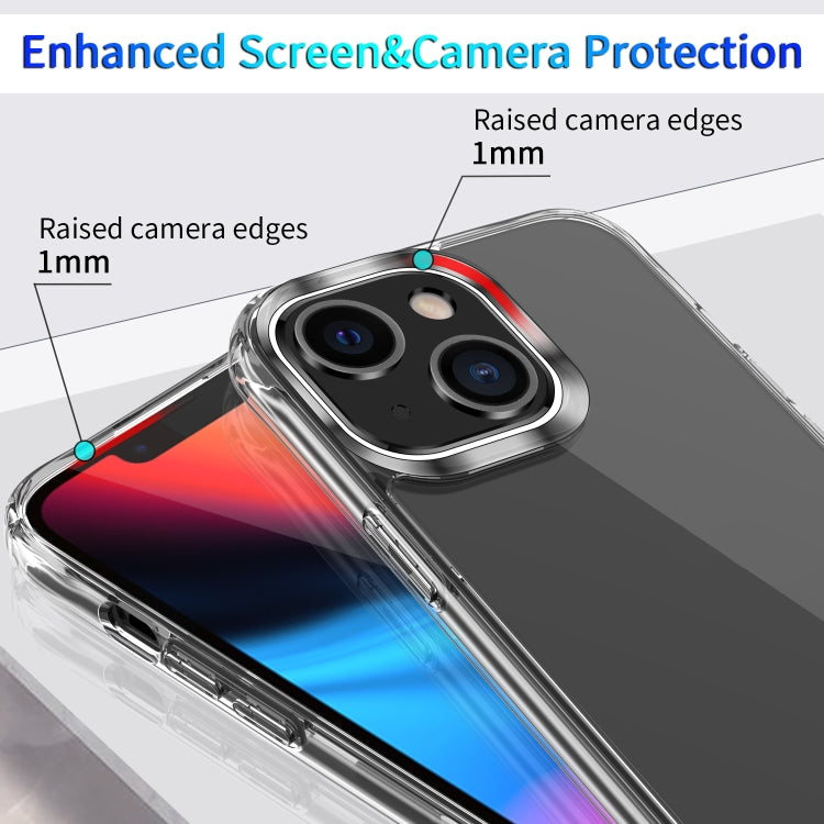 For iPhone 13 Clear Crystal Acrylic +TPU Four-corner Shockproof Case(Transparent)