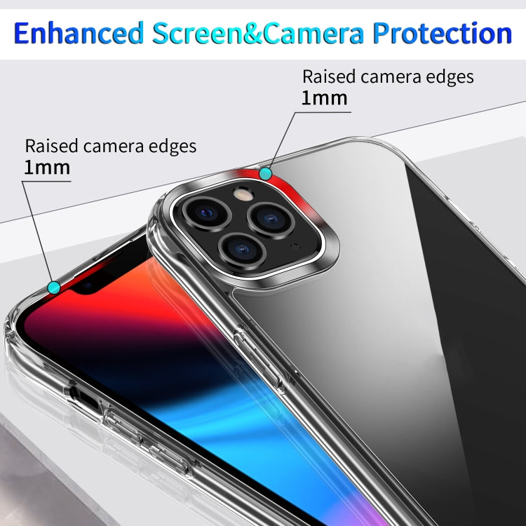 For iPhone 13 Pro Clear Crystal Acrylic +TPU Four-corner Shockproof Case (Transparent)