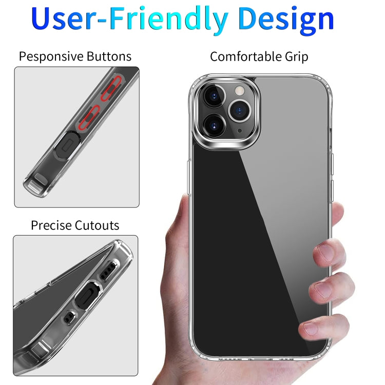 For iPhone 13 Pro Max Clear Crystal Acrylic +TPU Four-corner Shockproof Case (Transparent)