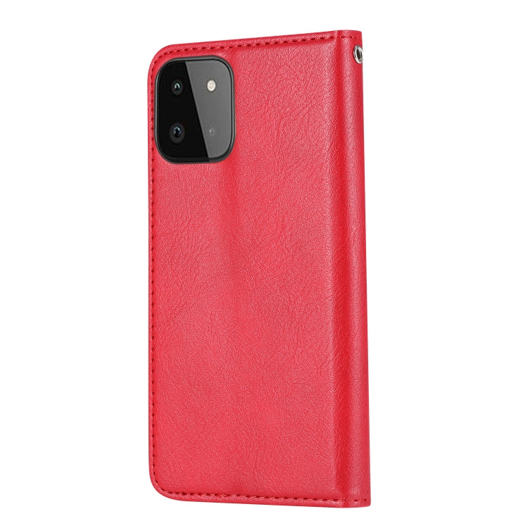 For Samsung Galaxy A22 5G EU Version Knead Skin Texture Horizontal Flip Leather Case with Photo Frame & Holder & Card Slots & Wallet
