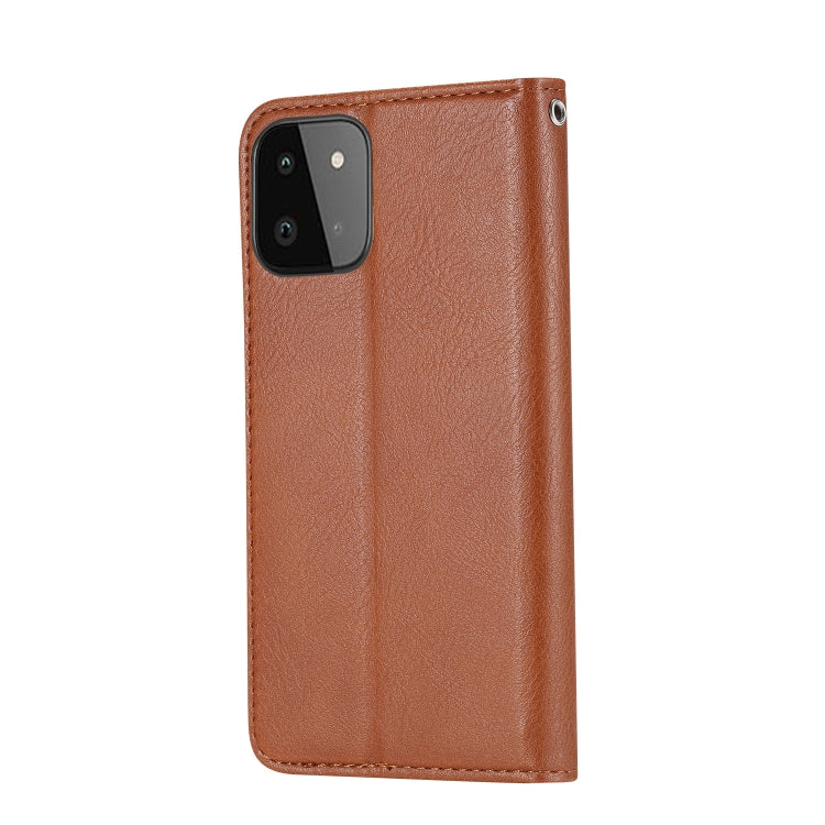 For Samsung Galaxy A22 5G EU Version Knead Skin Texture Horizontal Flip Leather Case with Photo Frame & Holder & Card Slots & Wallet