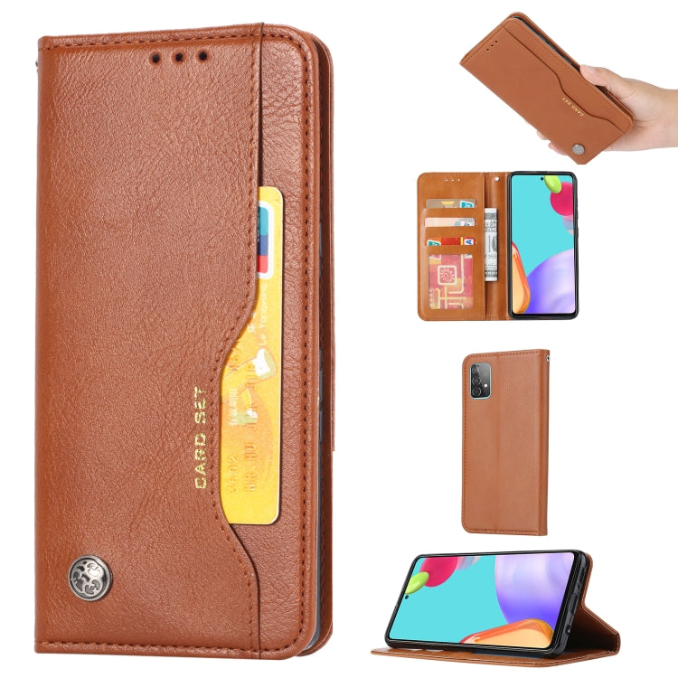 For Samsung Galaxy A82 5G Knead Skin Texture Horizontal Flip Leather Case with Photo Frame & Holder & Card Slots & Wallet