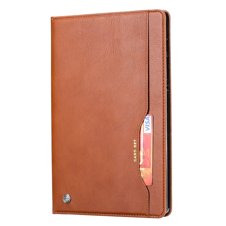 For Samsung Galaxy Tab S7 FE Knead Skin Texture Horizontal Flip Leather Case with Photo Frame & Holder & Card Slots & Wallet