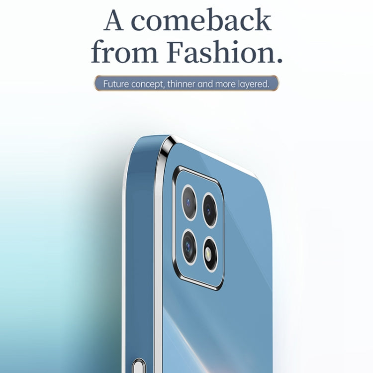 For OPPO A72 XINLI Straight 6D Plating Gold Edge TPU Shockproof Case