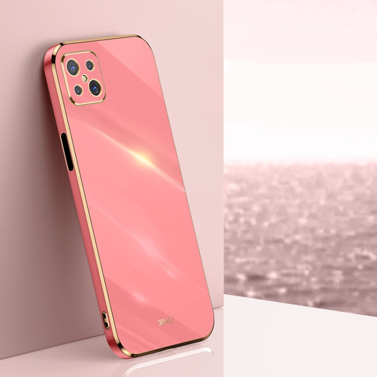 For OPPO A92s XINLI Straight 6D Plating Gold Edge TPU Shockproof Case