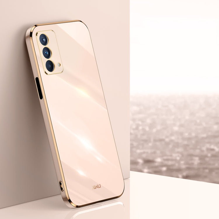 For OPPO A93 XINLI Straight 6D Plating Gold Edge TPU Shockproof Case