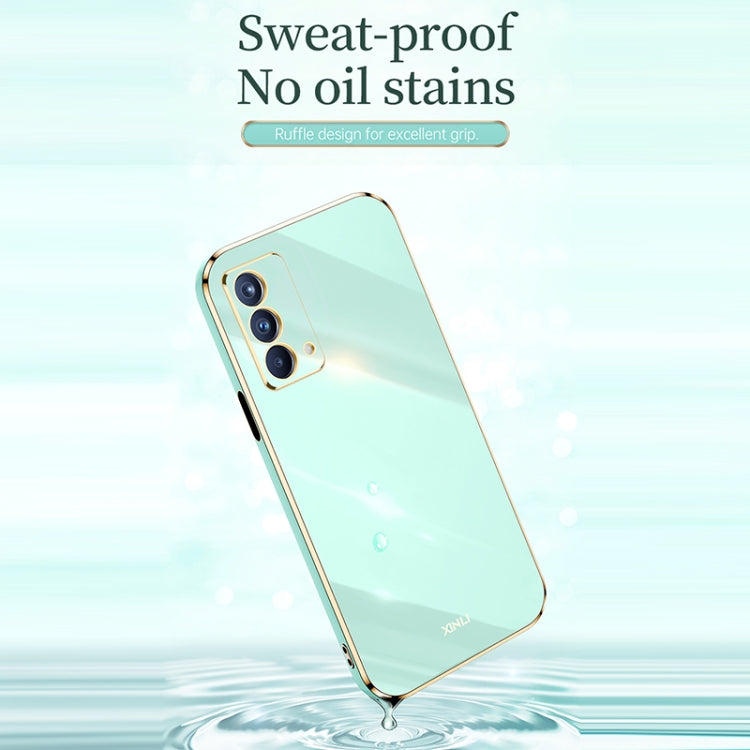 For OPPO A93 XINLI Straight 6D Plating Gold Edge TPU Shockproof Case