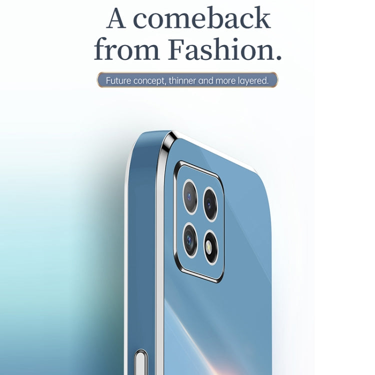 For OPPO Reno4 SE XINLI Straight 6D Plating Gold Edge TPU Shockproof Case