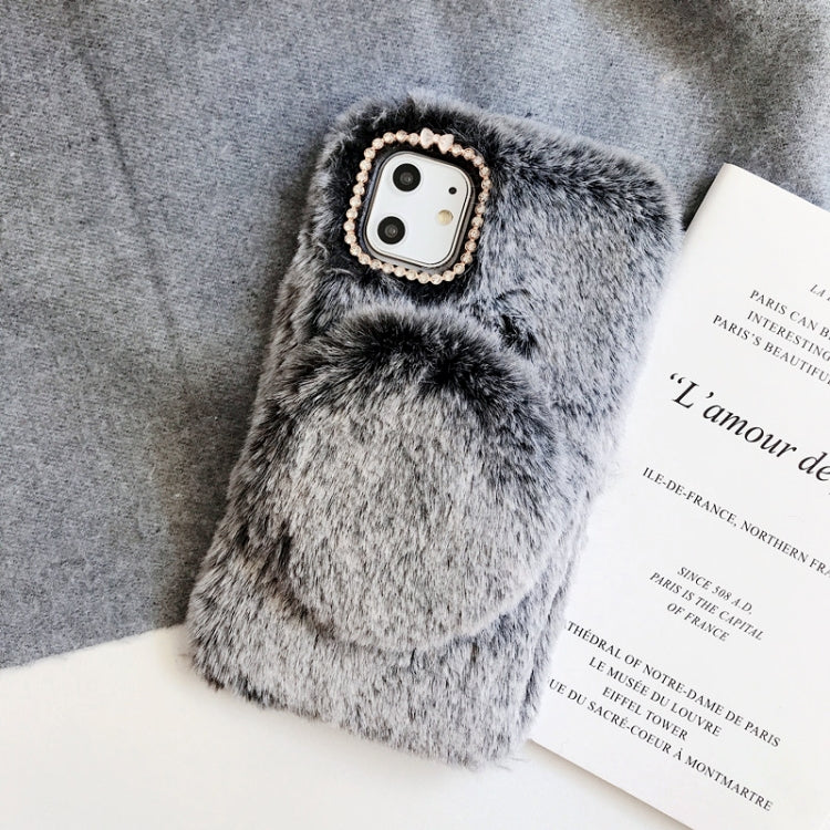 For iPhone 11 Plush Phone Protect Case with Mirror