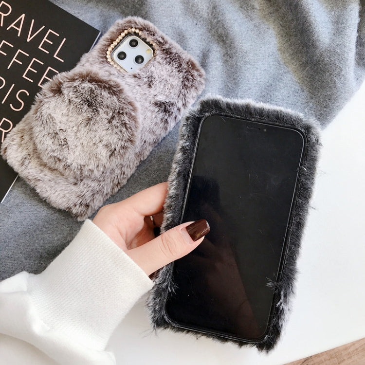 For iPhone 11 Plush Phone Protect Case with Mirror