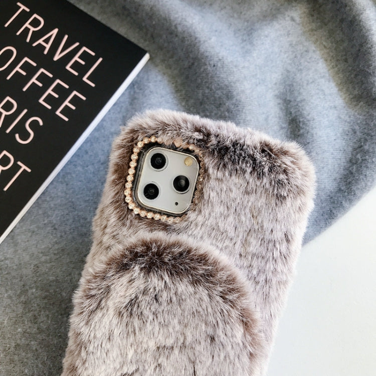 For iPhone 11 Pro Plush Phone Protect Case with Mirror