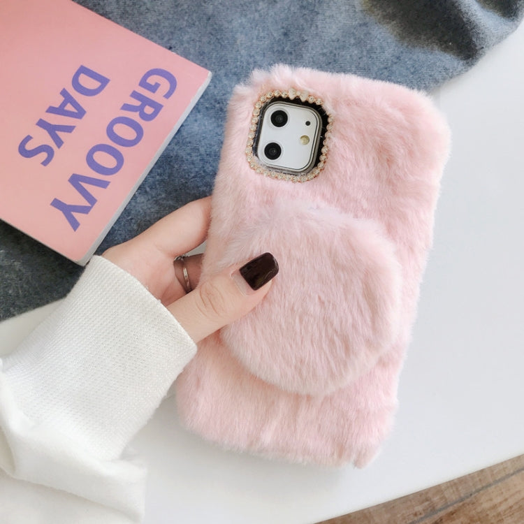 For iPhone 11 Pro Plush Phone Protect Case with Mirror