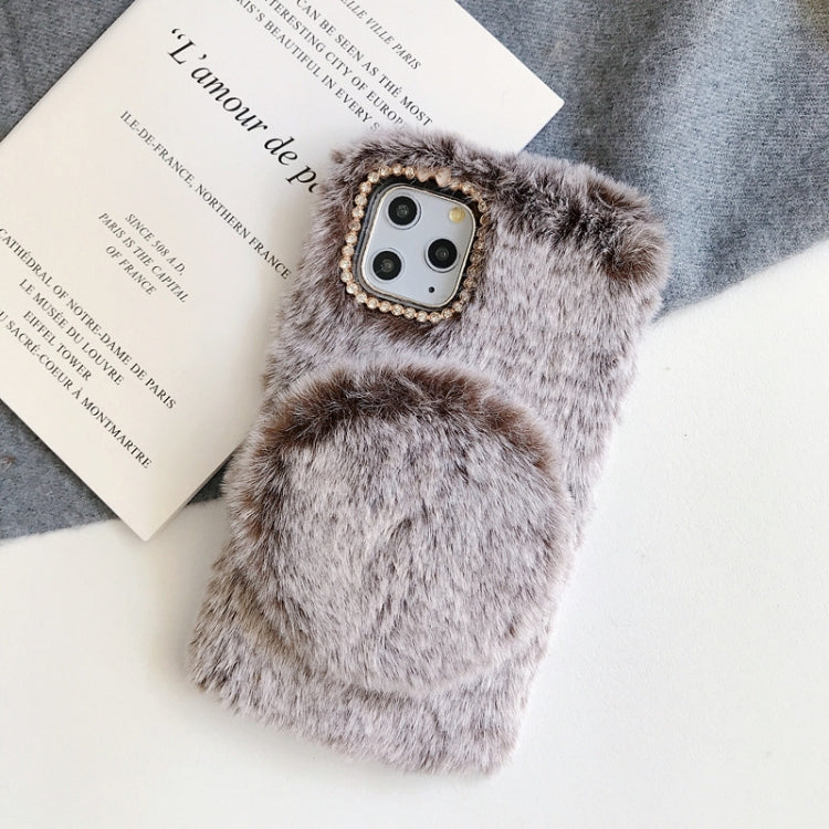 For iPhone 11 Pro Max Plush Phone Protect Case with Mirror