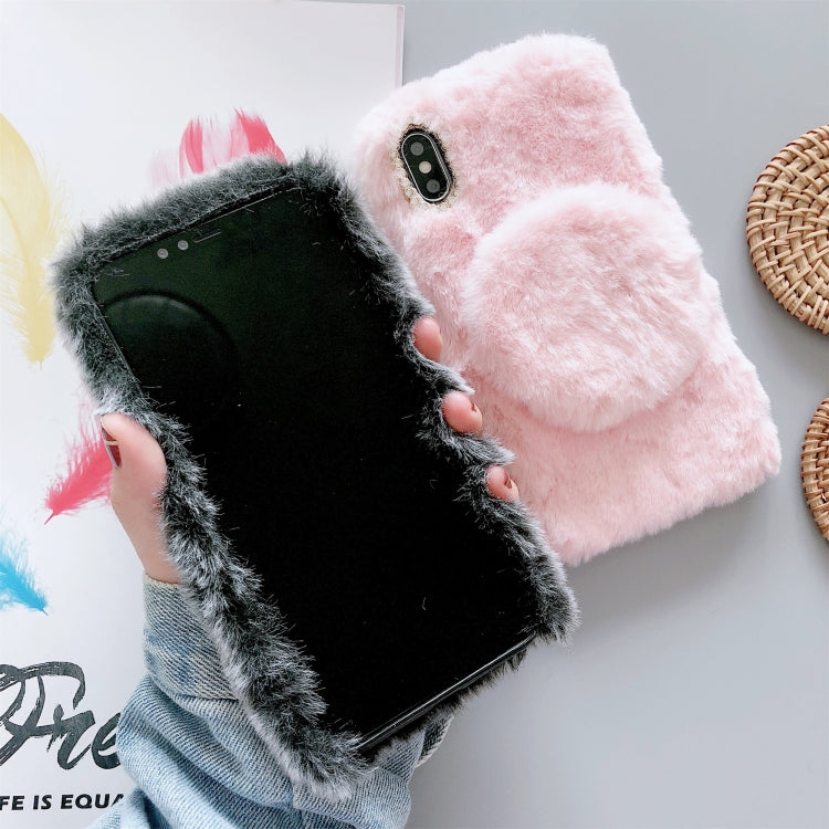 For iPhone X / XS Plush Phone Protect Case with Mirror