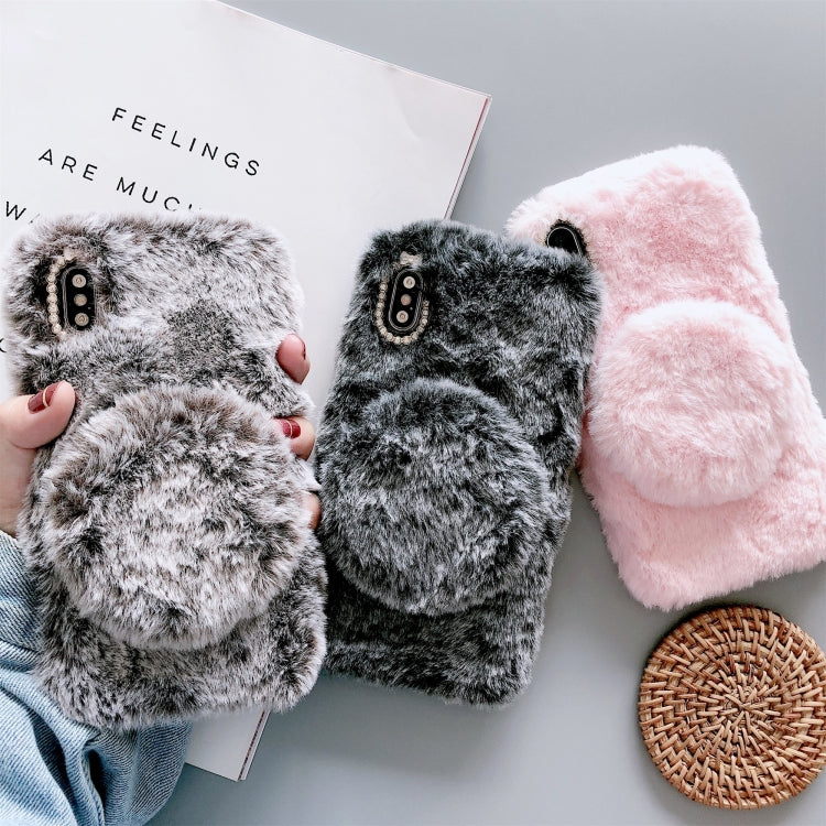 For iPhone XR Plush Phone Protect Case with Mirror