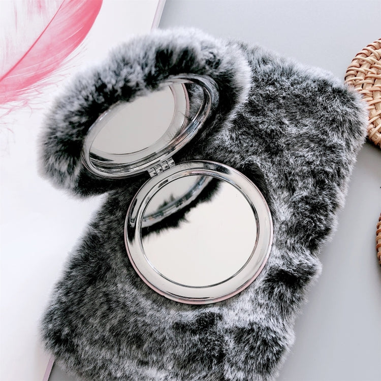 For iPhone XR Plush Phone Protect Case with Mirror