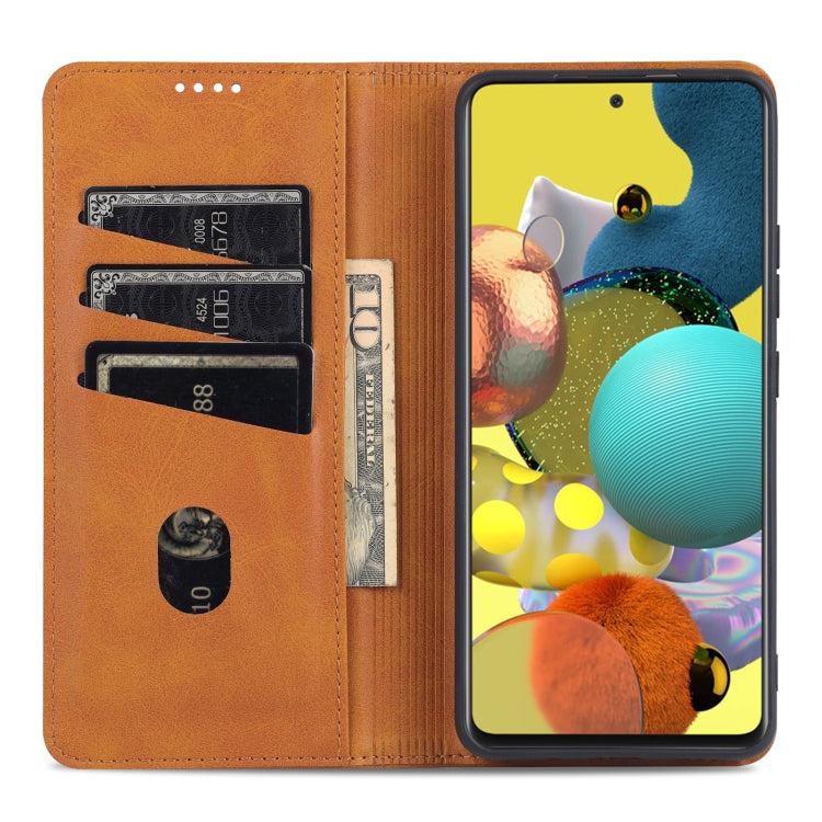 For Samsung Galaxy A82 5G AZNS Magnetic Calf Texture Horizontal Flip Leather Case with Card Slots & Holder & Wallet