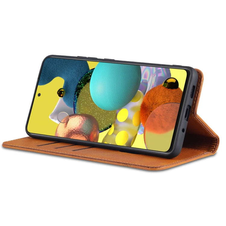 For Samsung Galaxy A82 5G AZNS Magnetic Calf Texture Horizontal Flip Leather Case with Card Slots & Holder & Wallet