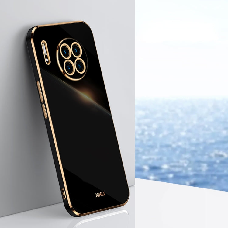 For Huawei Mate 30 XINLI Straight 6D Plating Gold Edge TPU Shockproof Case