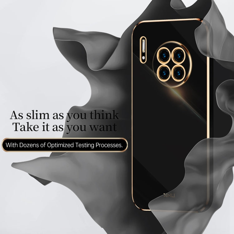 For Huawei Mate 30 XINLI Straight 6D Plating Gold Edge TPU Shockproof Case