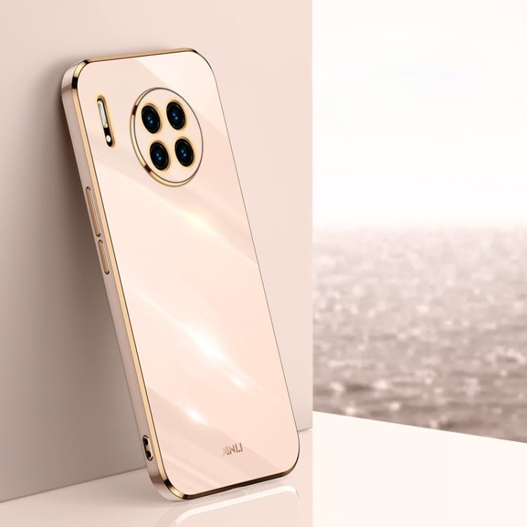For Huawei Mate 30 XINLI Straight 6D Plating Gold Edge TPU Shockproof Case