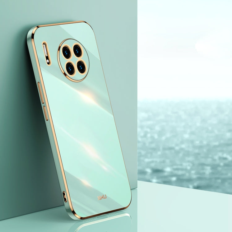 For Huawei Mate 30 XINLI Straight 6D Plating Gold Edge TPU Shockproof Case