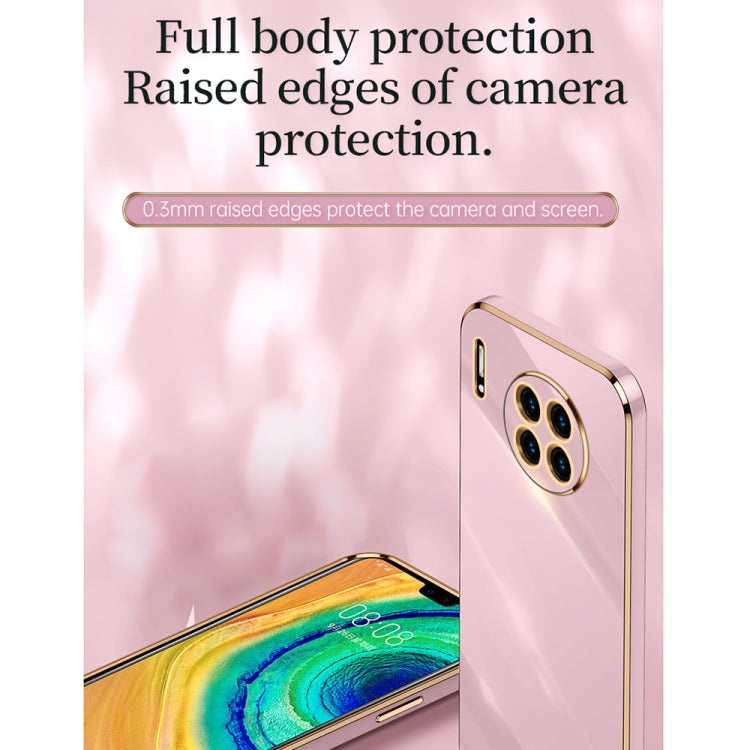 For Huawei Mate 30 Pro XINLI Straight 6D Plating Gold Edge TPU Shockproof Case
