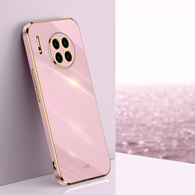 For Huawei Mate 30 Pro XINLI Straight 6D Plating Gold Edge TPU Shockproof Case