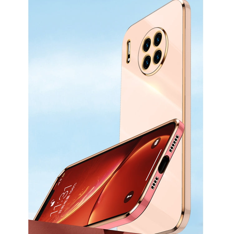 For Huawei Mate 30 Pro XINLI Straight 6D Plating Gold Edge TPU Shockproof Case