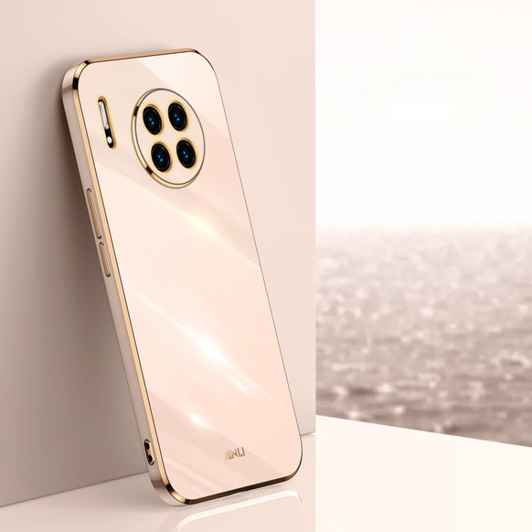 For Huawei Mate 30 Pro XINLI Straight 6D Plating Gold Edge TPU Shockproof Case